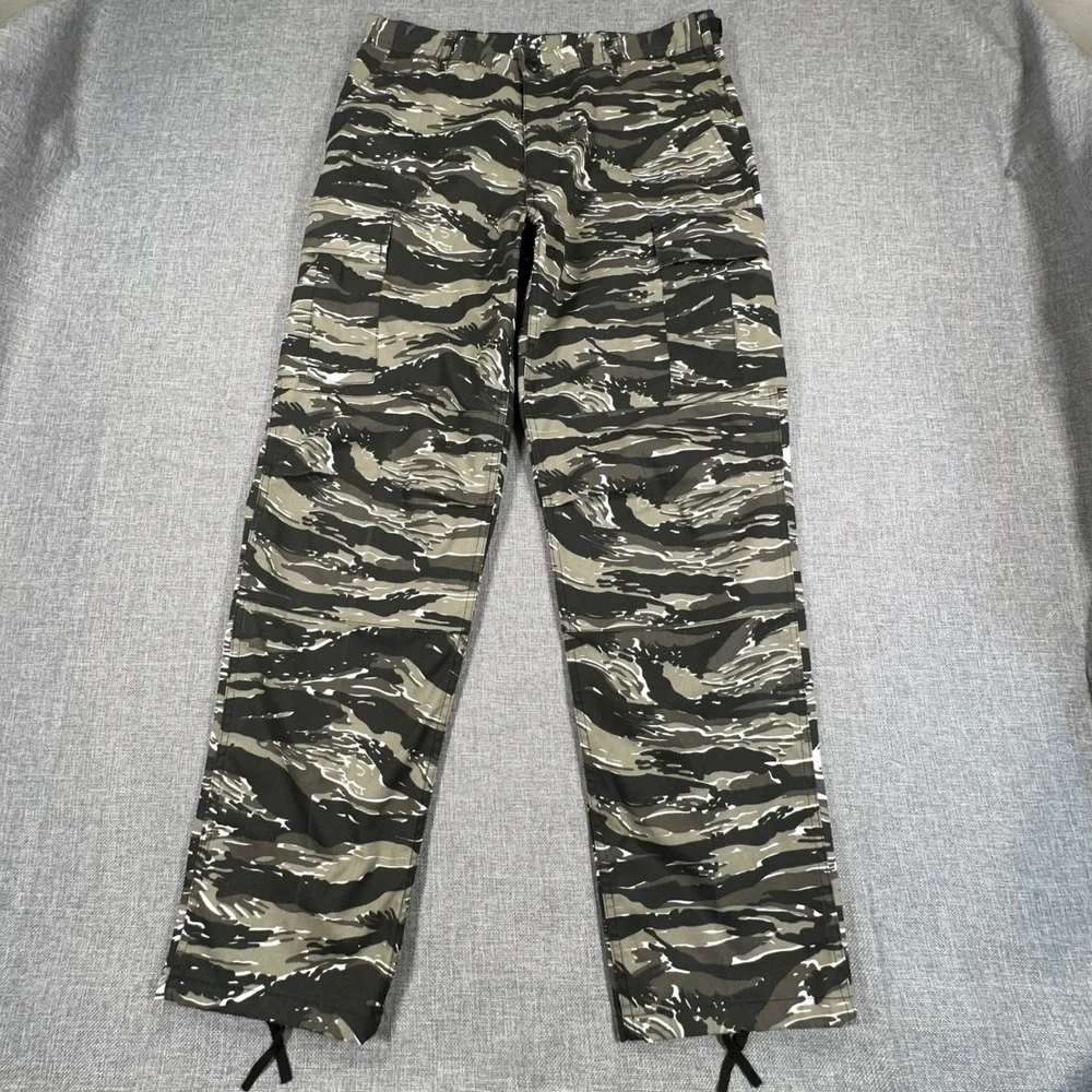 Backbone Cargo Pants Mens 34x32 Tiger Stripe Camo Tactical Military Utility